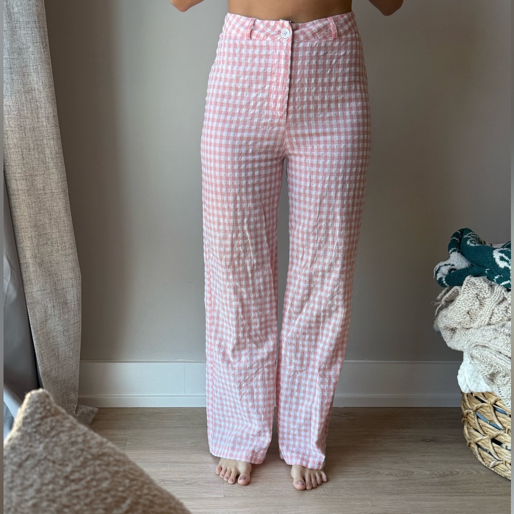 Pink checkered Pants
